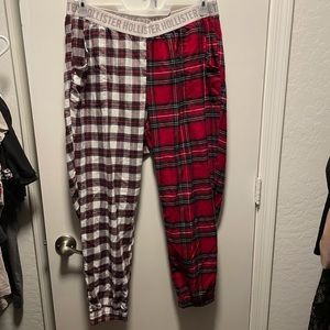Hollister plaid flannel jogger pajama pants